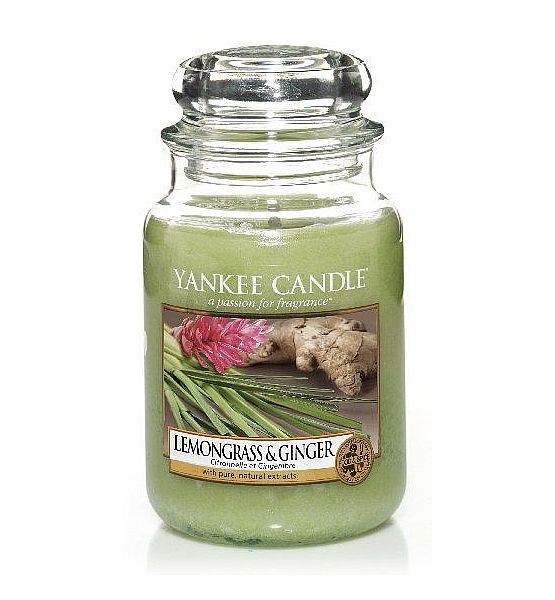 Vonná svíčka Yankee Candle Lemongrass & Ginger classic velký 623g/150hod