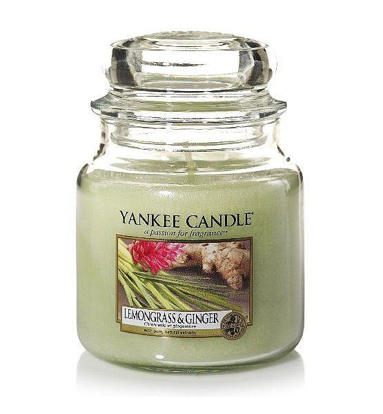 Vonná svíčka Yankee Candle Lemongrass & Ginger classic střední 411g/90hod