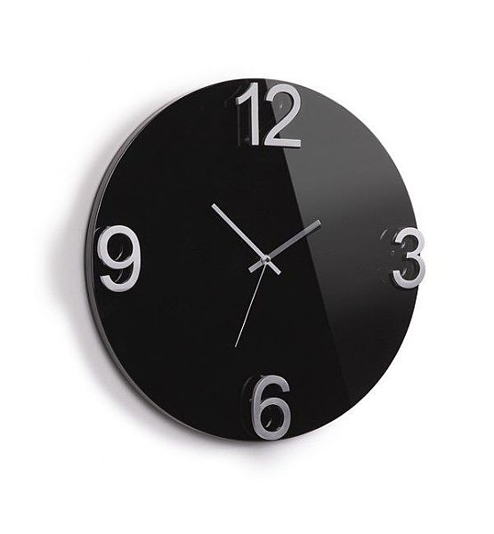Nástěnné hodiny Umbra Elapse dřevo, kov černé 47cm