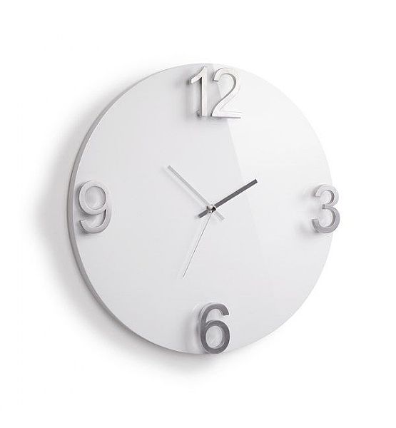 Nástěnné hodiny Umbra Elapse dřevo, kov bílé 47cm