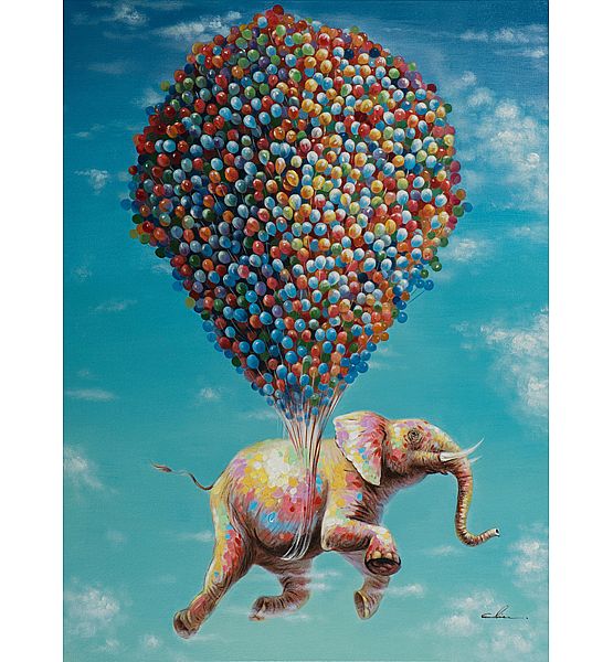 Obraz Maxidesign slon s balónky   90x120 cm