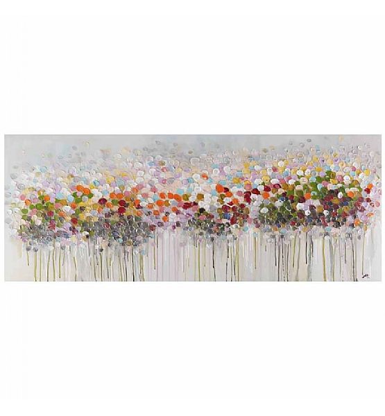 Obraz - květiny barevné 60x150cm