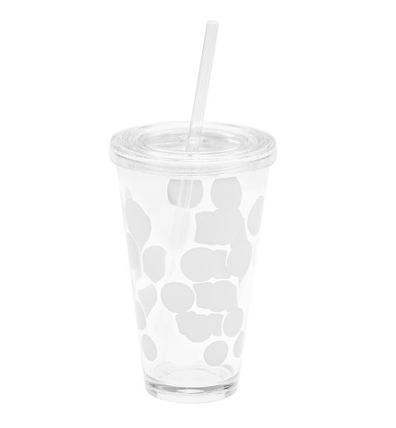 Sklenice Zak Designs Dot Dot plastová bílá 570ml