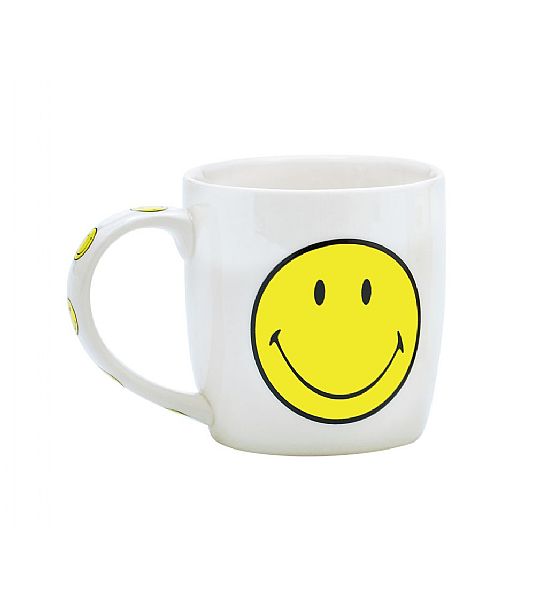 Hrnek Zak Designs Smiley Emoticon porcelán bílá 350ml