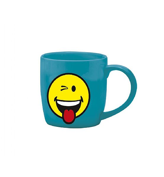 Hrnek Zak Designs Smiley Emoticon porcelán modrá 150ml