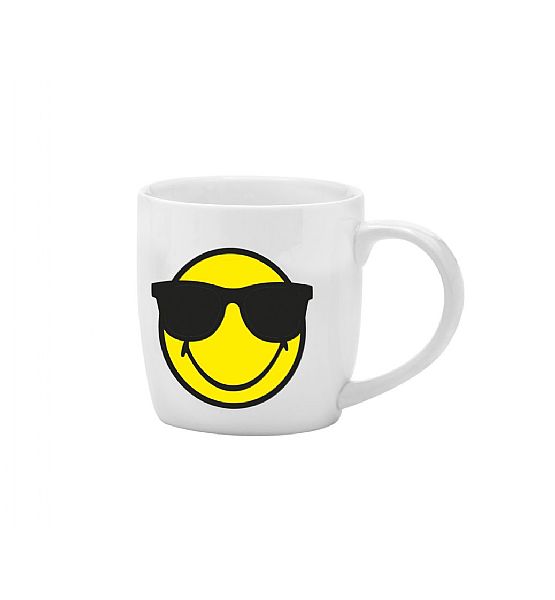 Hrnek Zak Designs Smiley Emoticon porcelán bílá 150ml