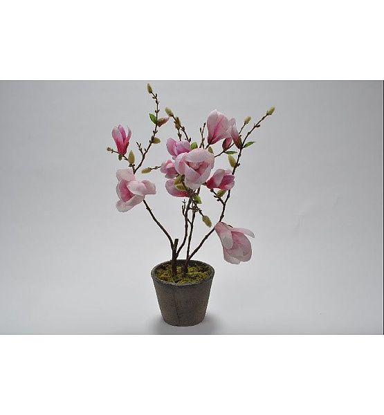 Umělá květina Silk-ka Magnolie v květináči růžová 56cm