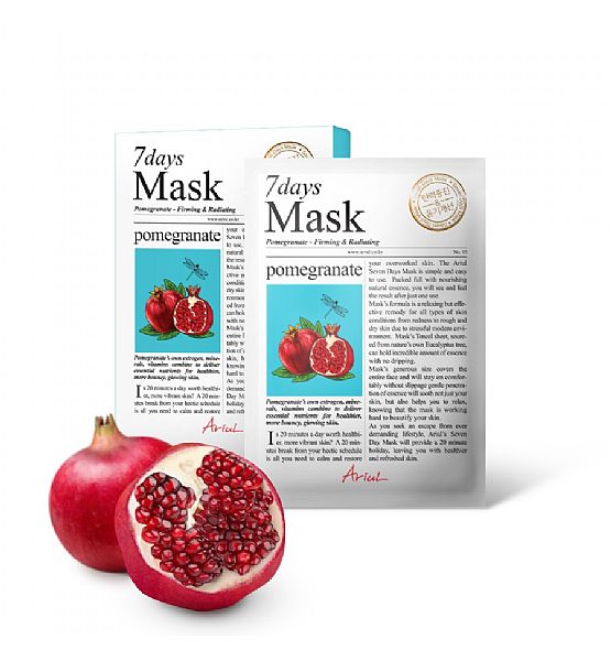 Textilní pleťová maska na obličej Ariul zpevňující Granátové Jablko 20 g