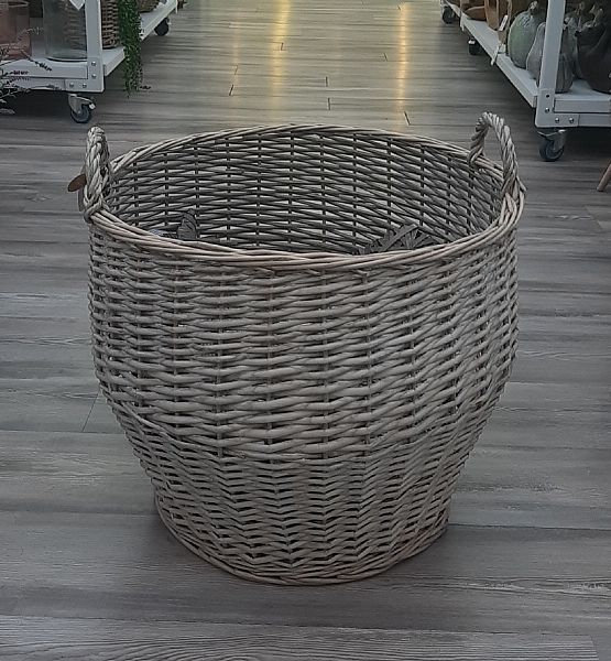 Proutěný koš Boltze L, výška bez uch 44cm, s uchy 52cm, průměr 50cm