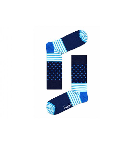 Modré ponožky Happy Socks se vzorem Stripe Dot - M-L (41-46)