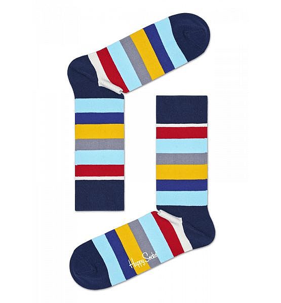 Barevné pruhované ponožky Happy Socks, vzor Stripe-M-L (41-46)