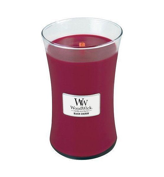 Vonná svíčka WoodWick - Black Cherry 609g/110 - 120 hod, 10x18 cm