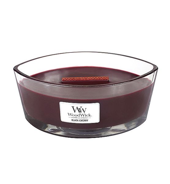 Vonná svíčka WoodWick - Black Cherry 453g/30 - 40 hod