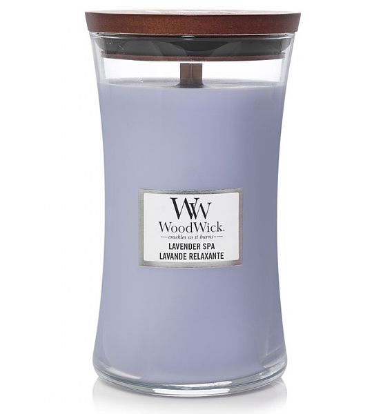 Vonná svíčka WoodWick - Lavender Spa 609g/110 - 120 hod, 10x18 cm