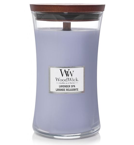 Vonná svíčka WoodWick - Lavender Spa 609g/110 - 120 hod, 10x18cm