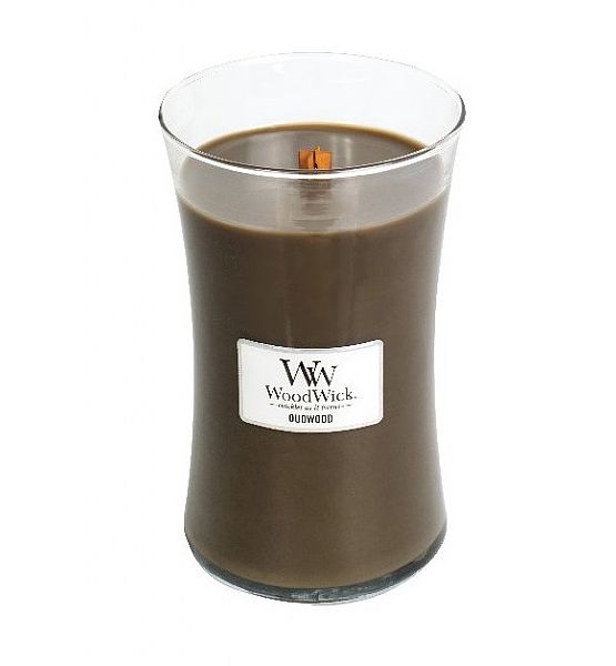 Vonná svíčka WoodWick - Oudwood 609g/110 - 120 hod