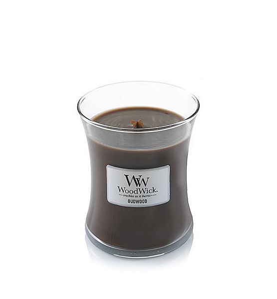 Vonná svíčka WoodWick - Oudwood 275g/55 - 65 hod