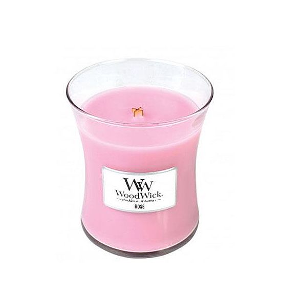 Vonná svíčka WoodWick - Rose 275g/55 - 65 hod, 10x11 cm