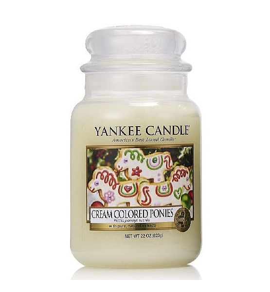 Vonná svíčka Yankee Candle Cream Colored Ponies classic velký 623g/150hod.