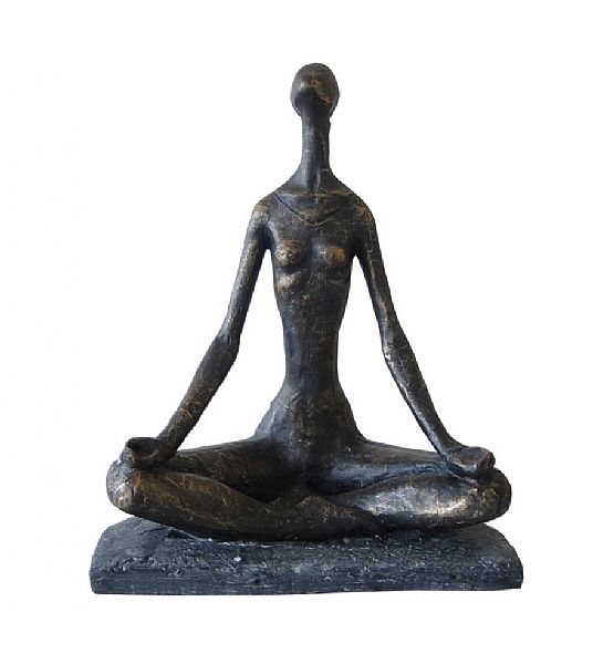Dekorace sedící socha Stardeco polyresinová 26x21,5cm