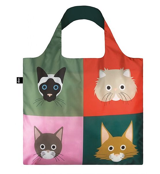 Nákupní taška LOQI kočky 50x42 cm