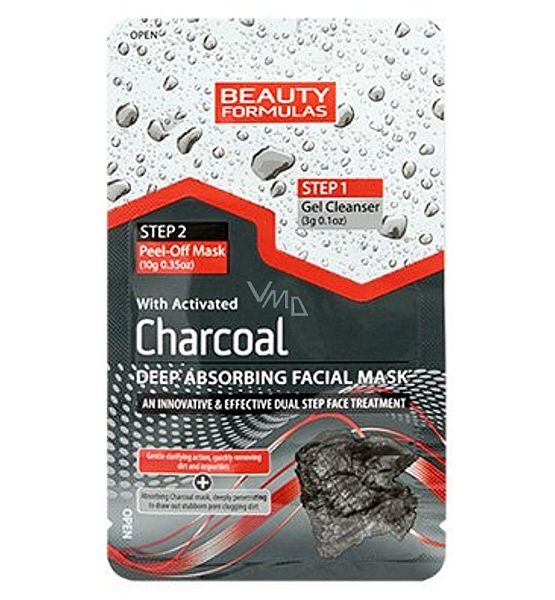 Pleťová maska slupovací Beauty Formulas Charcoal