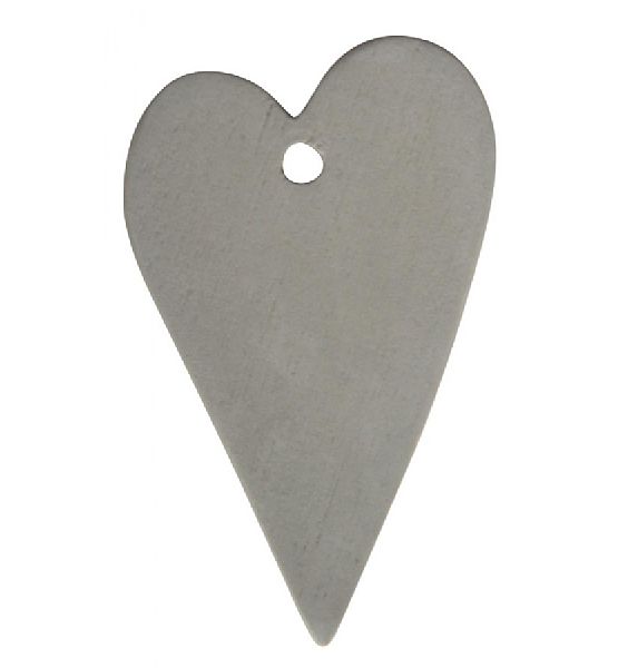 Dekorační srdce IB Laursen šedé 5,5x3,2 cm