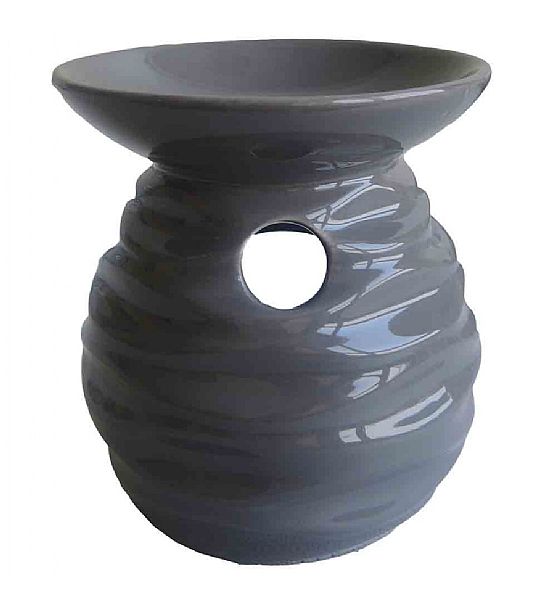 Aromalampa Stardeco keramika šedá 11,5x10,5 cm