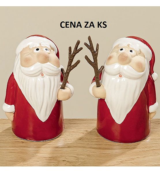 Vánoční dekorace SANTA BOLTZE keramika výška 11cm (cena za ks)