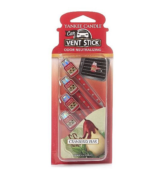 Vůně do auta Yankee Candle kolíčky Cranberry Pear 4ks