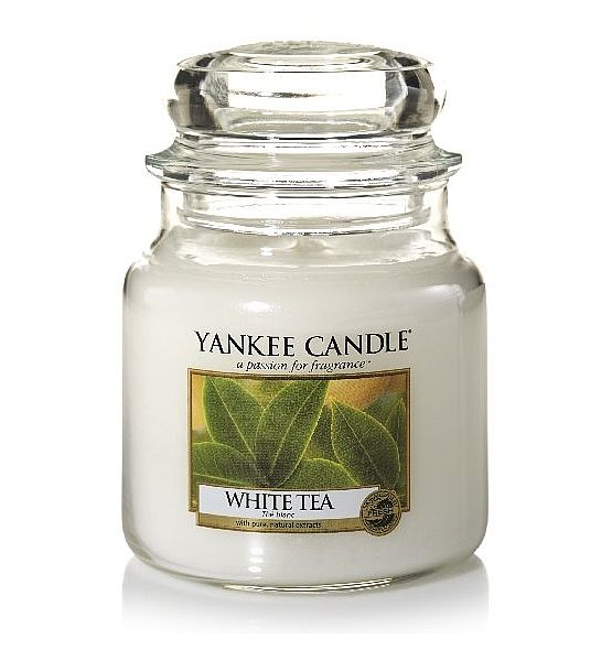 Vonná svíčka Yankee Candle White Tea classic střední 411g/90hod
