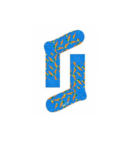 Světlé modré ponožky Happy Socks s oranžovými mrkvičkami, vzor Carrot Sock, S-M (36-40)