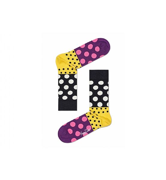 Barevné ponožky Happy Socks s puntíky a tečkami, vzor Dot Split Anniversary Sock, S-M (36-40)