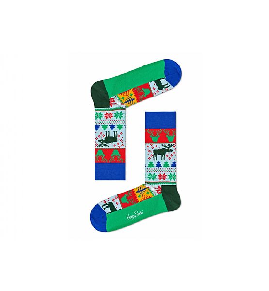 Barevné ponožky Happy Socks, vzor Fair Island, S-M (36-41)