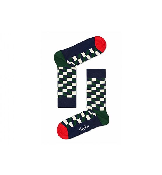 Zelené ponožky Happy Socks se skřítky, vzor Garden Gnome Sock, M-L (41-46)