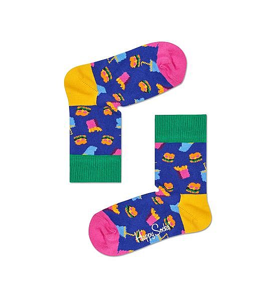 Dětské ponožky Happy Socks s barevným vzorem Hamburger Sock 7-9Y