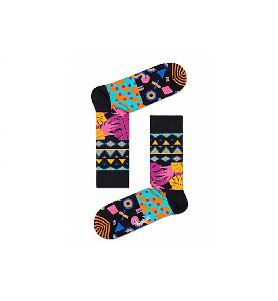 Modré ponožky Happy Socks s různými barevnými motivy, vzor Mix Max Anniversary Sock, S-M (36-40)