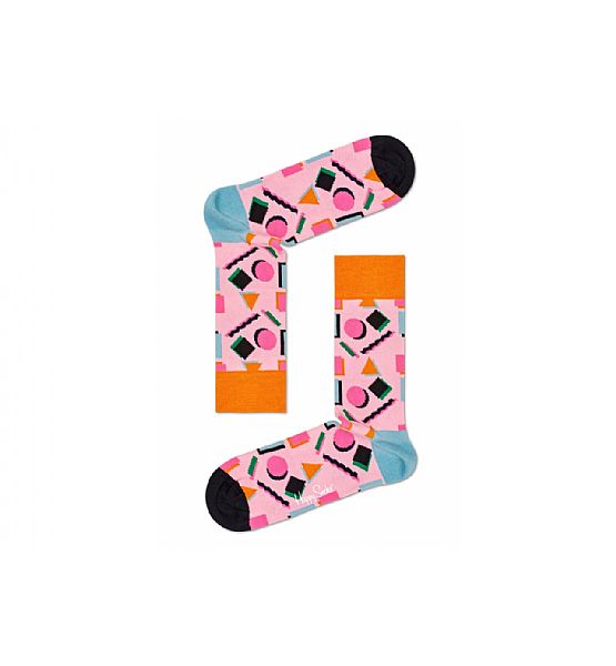 Pánské ponožky Happy Socks s růžovým vzorem Nineties Sock, M-L (41-46)