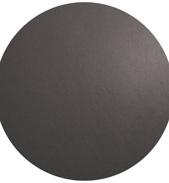 Prostírání Asa Selection kulaté tmavě šedá (imitace kůže) 38 cm