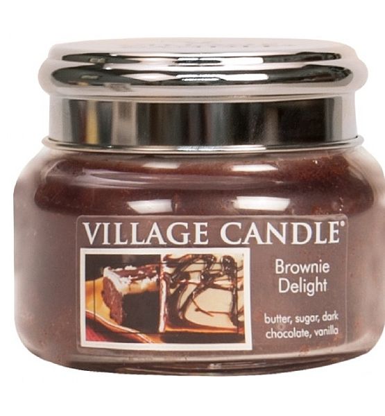 Village Candle Vonná svíčka ve skle Čokoládový dortík - Brownies Delight malá - 262g/55 hodin