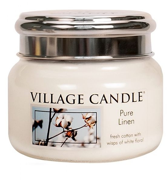 Village Candle Vonná svíčka ve skle Čisté prádlo - Pure Linen malá - 262g/55 hodin