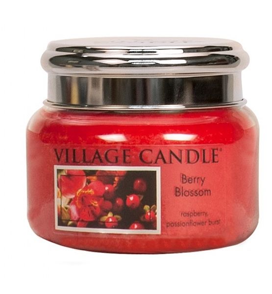 Village Candle Vonná svíčka ve skle Červené květy - Berry Blossom malá - 262g/55 hodin
