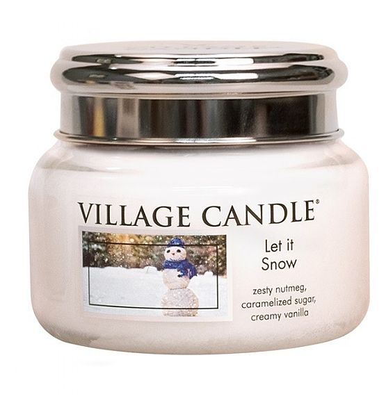 Village Candle Vonná svíčka ve skle, Sněhová Nadílka -Let It Snow, malá - 262g/55 hodin