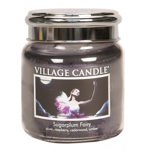 Village Candle Vonná svíčka ve skle Půlnoční víla - Sugarplum Fairy střední - 390g/105 hodin