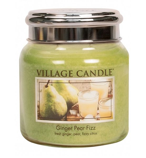 Village Candle Vonná svíčka ve skle Hruškový fizz se zázvorem střední - 390g/105 hodin