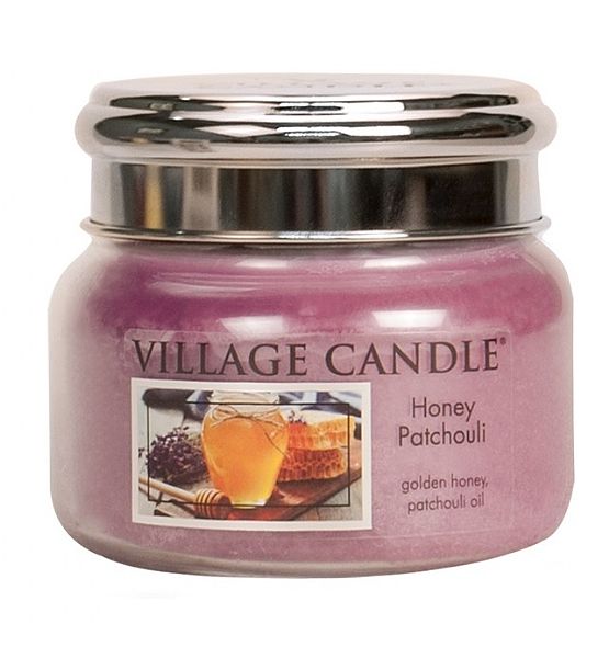 Village Candle Vonná svíčka ve skle Med a pačuli - Honey Patchouli malá - 262g/55 hodin