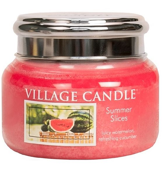 Village Candle Vonná svíčka ve skle, Letní pohoda -Summer Slices, malá - 262g/55 hodin