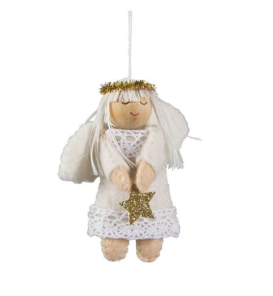 Vánoční ozdoba anděl na zavěšení Pixie Sass & Belle, výška 10 cm
