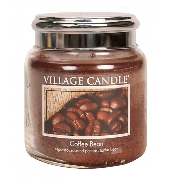 Village Candle Vonná svíčka ve skle Zrnková káva - Coffee bean - 390g/105 hodin