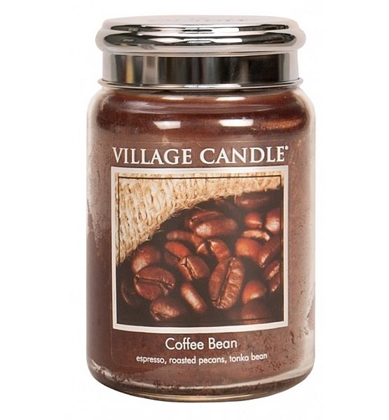 Village Candle Vonná svíčka ve skle Zrnková káva - Coffee bean - 602g/170 hodin